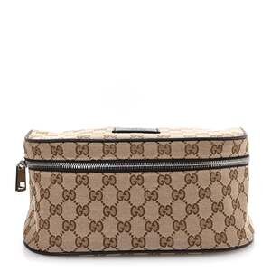 Gucci Dollar Calfskin Waist Pouch Beige #231033G10B